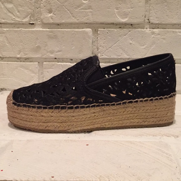 Black Clarisse Pony-Hair Platform Espadrilles - Picture 2 of 6